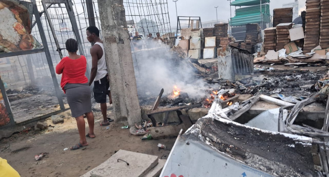Two dead, shops burnt as gas tanker, truck collide in Lagos